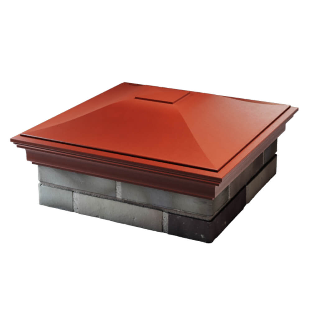 Колпак Zking Монблан Красный на столб 2х2 кирпича (515х515мм) в Грозном фото