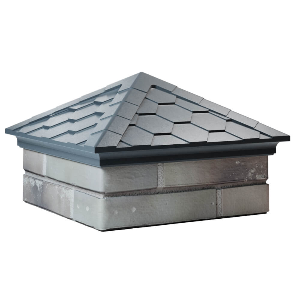 Колпак Zking Эверест Серый на столб 1.5х1.5 кирпича (390х390мм) в Грозном фото