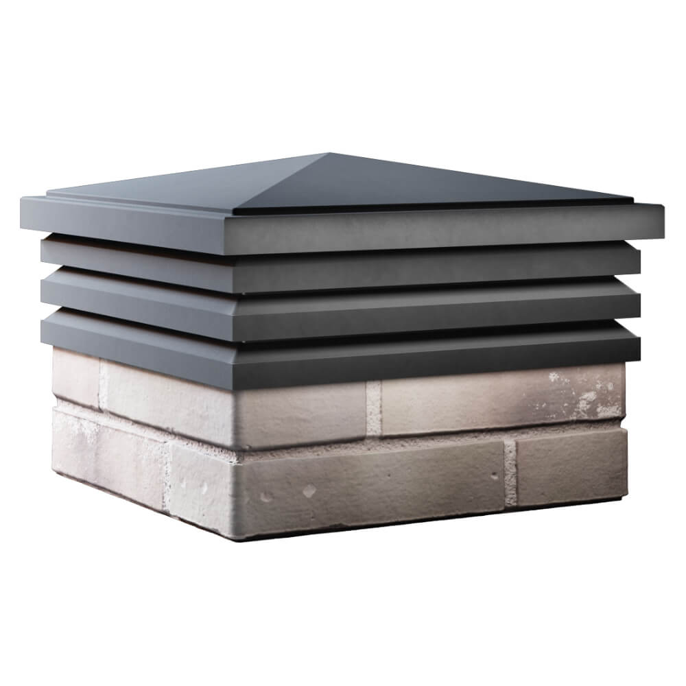 Колпак Zking Бона ХайТек Серый на столб 1.5х1.5 кирпича (385х385мм) в Грозном фото