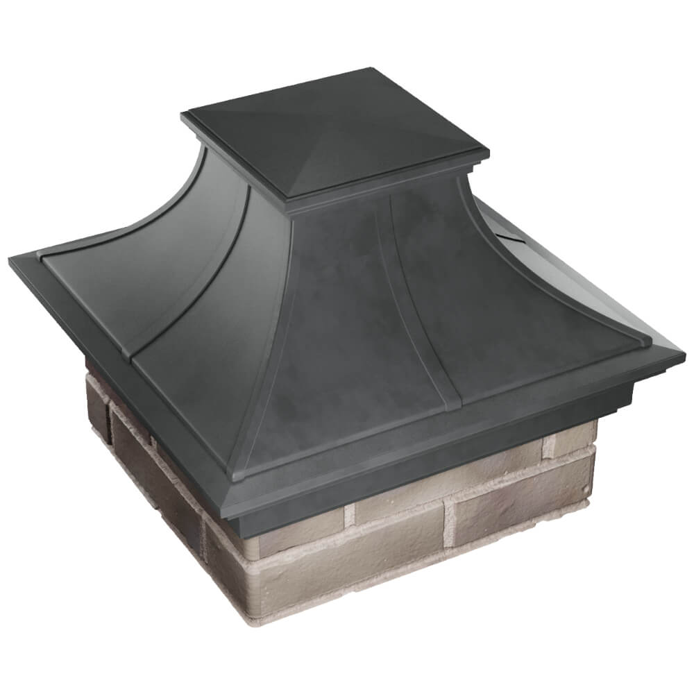 Колпак Zking Монблан Премиум Серый на столб 1.5х1.5 кирпича (385х385мм) в Грозном фото