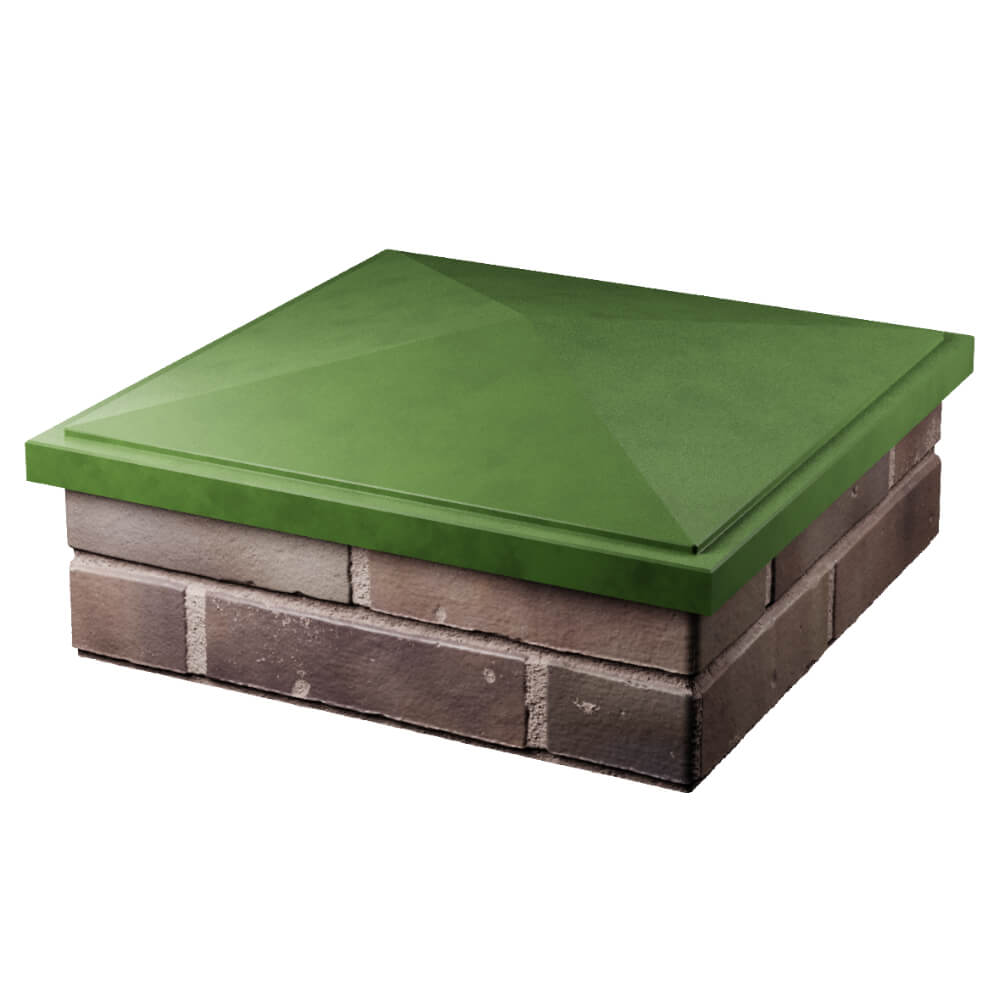 Колпак Zking БонаМоно Зеленый на столб 2х2 кирпича (515х515, 530х530мм) в Грозном фото