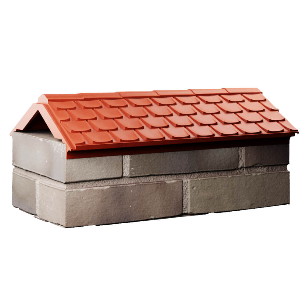 Парапет Zking Эльбрус Красный с посадкой на 1 кирпич (255мм) Грозный фото