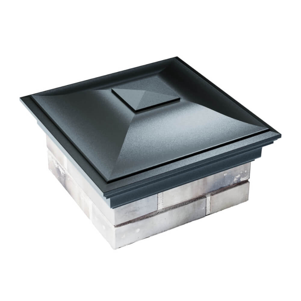 Колпак Zking Монблан Черный на столб 1.5х1.5 еврокирпича 0.7НФ (355х355мм) в Грозном фото