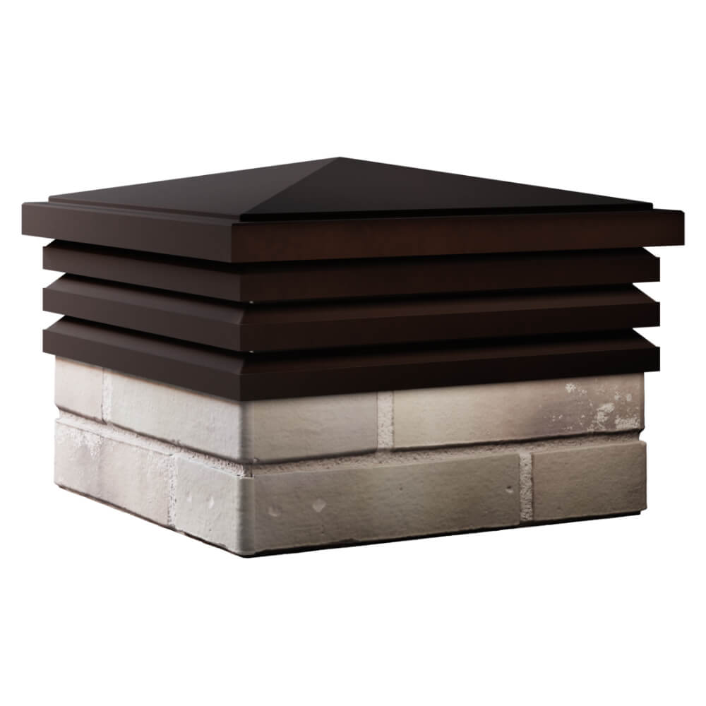 Колпак Zking Бона ХайТек Коричневый на столб 1.5х1.5 кирпича (385х385мм) в Грозном фото