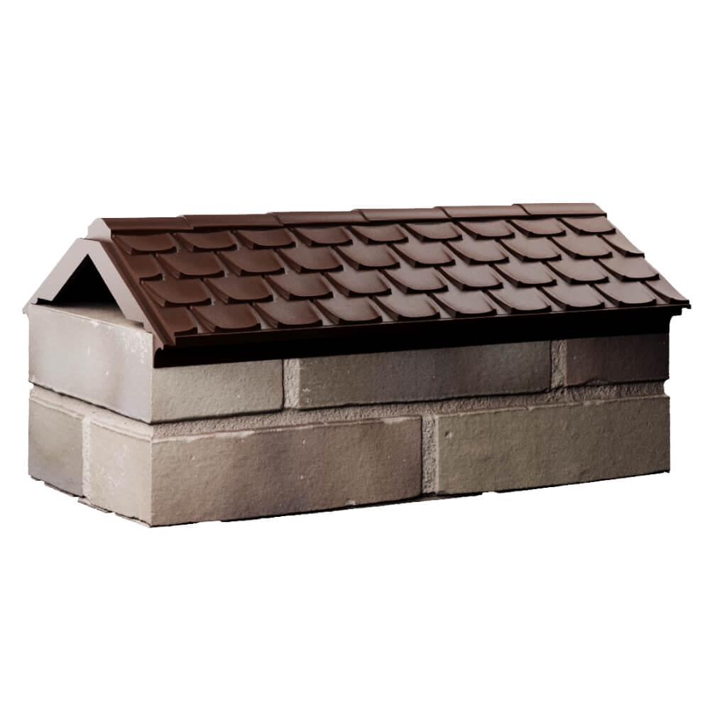 Парапет Zking Эльбрус Коричневый с посадкой на 1 кирпич (255мм) Грозный фото