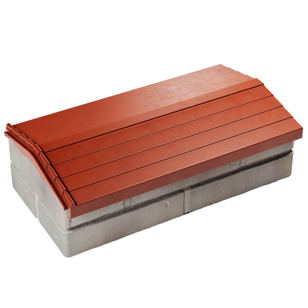 Парапет Zking Бона ХайТек Красный с посадкой на 1 кирпич (200/225/255мм) в Грозном фото